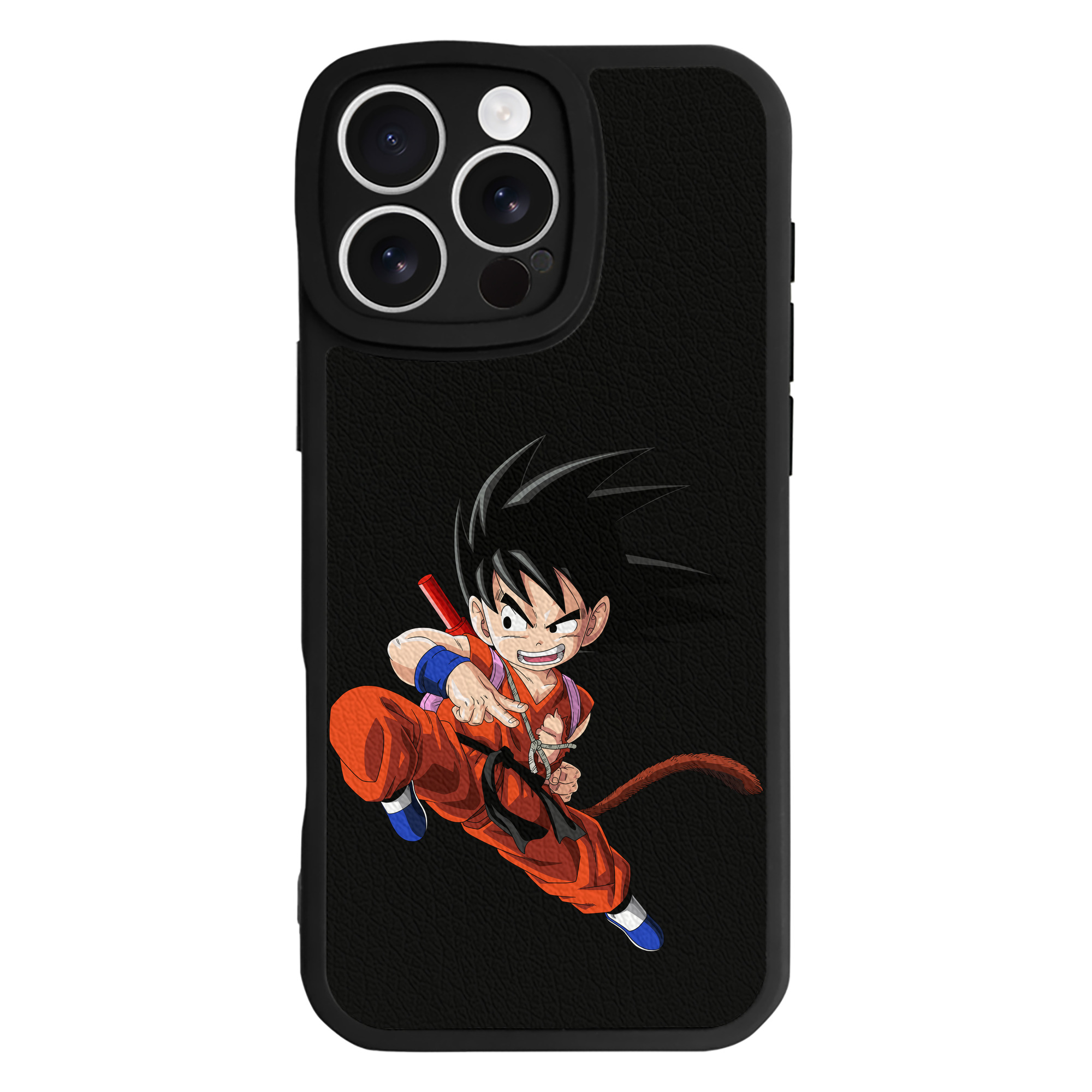 （画像用） ドラゴンボール 孫悟空（そん ごくう）Son Goku カカロット DRAGON BALL Kakarotto 【iPhone 16シリーズ対応】シリコンスマホケース（レザー調） 材質：シリコン